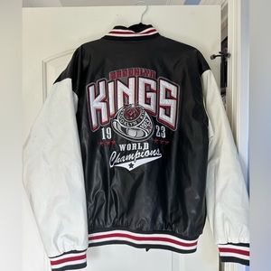 Kings Leather Varsity Bomber Jacket